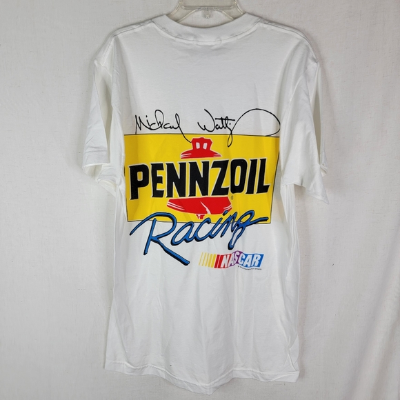 Nascar Shirts New Vintage Mens Large Nascar 9s Pennzoil Racing